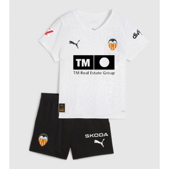 Billige Fotballdrakt Valencia Replika Hjemmedraktsett Barn 2025-26 Kortermet (med bukser)
